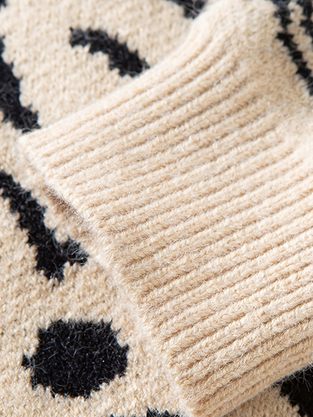 Cartoon Graffiti All-Over Print Oversized Crewneck Sweater