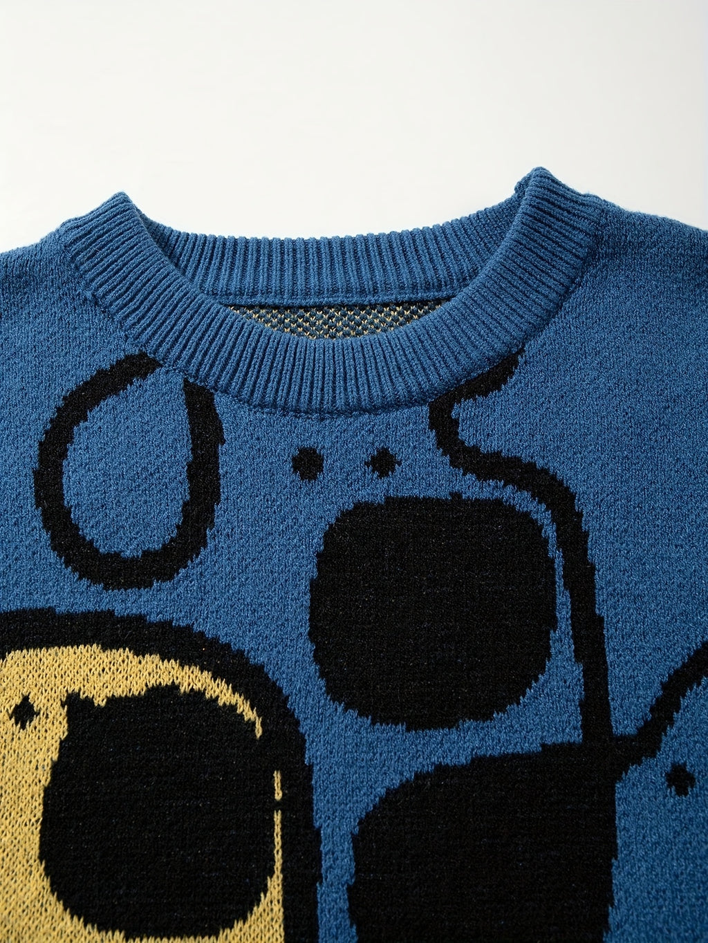 Abstract Art Polka Dot Oversized Knit Sweater