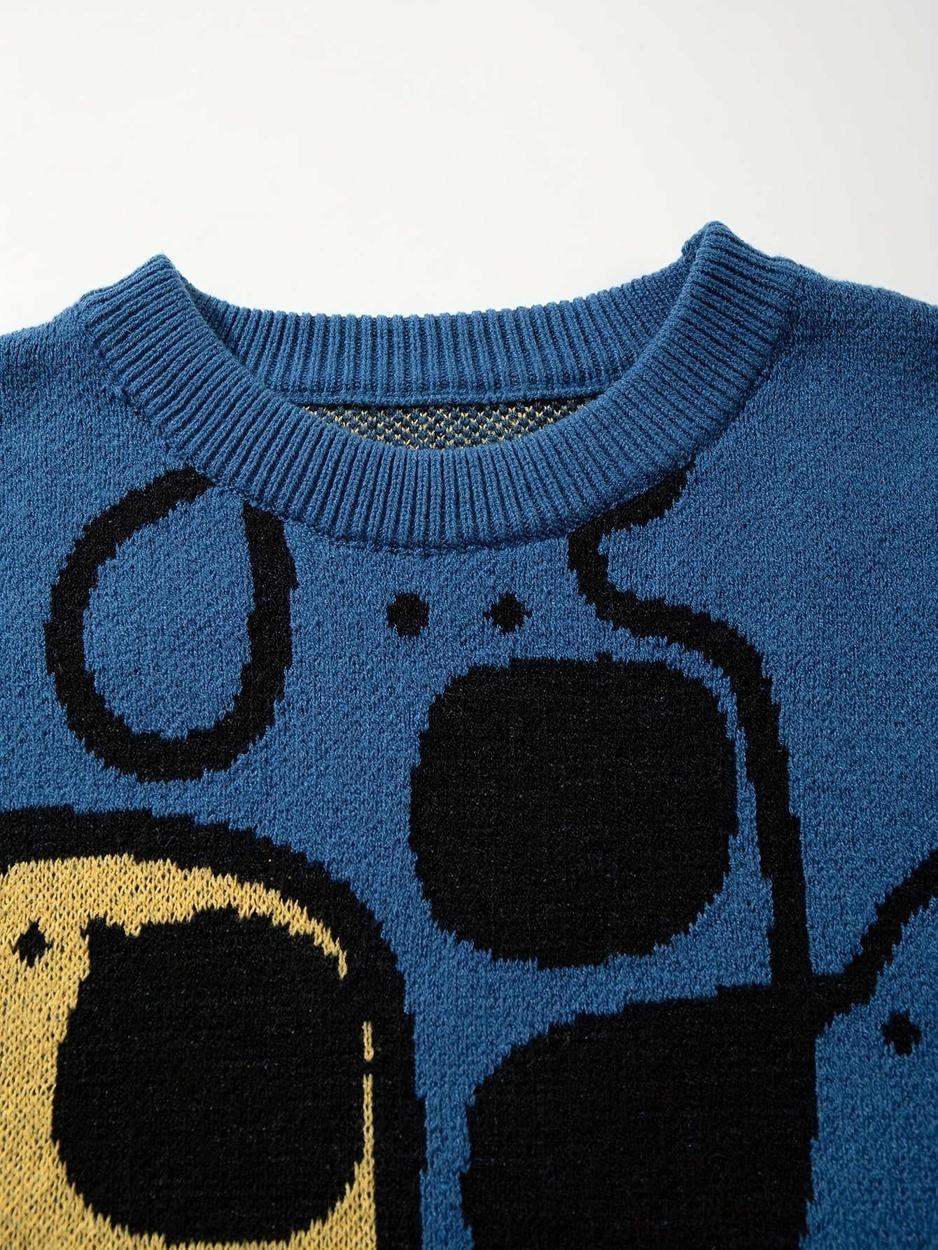 Abstract Art Polka Dot Oversized Knit Sweater