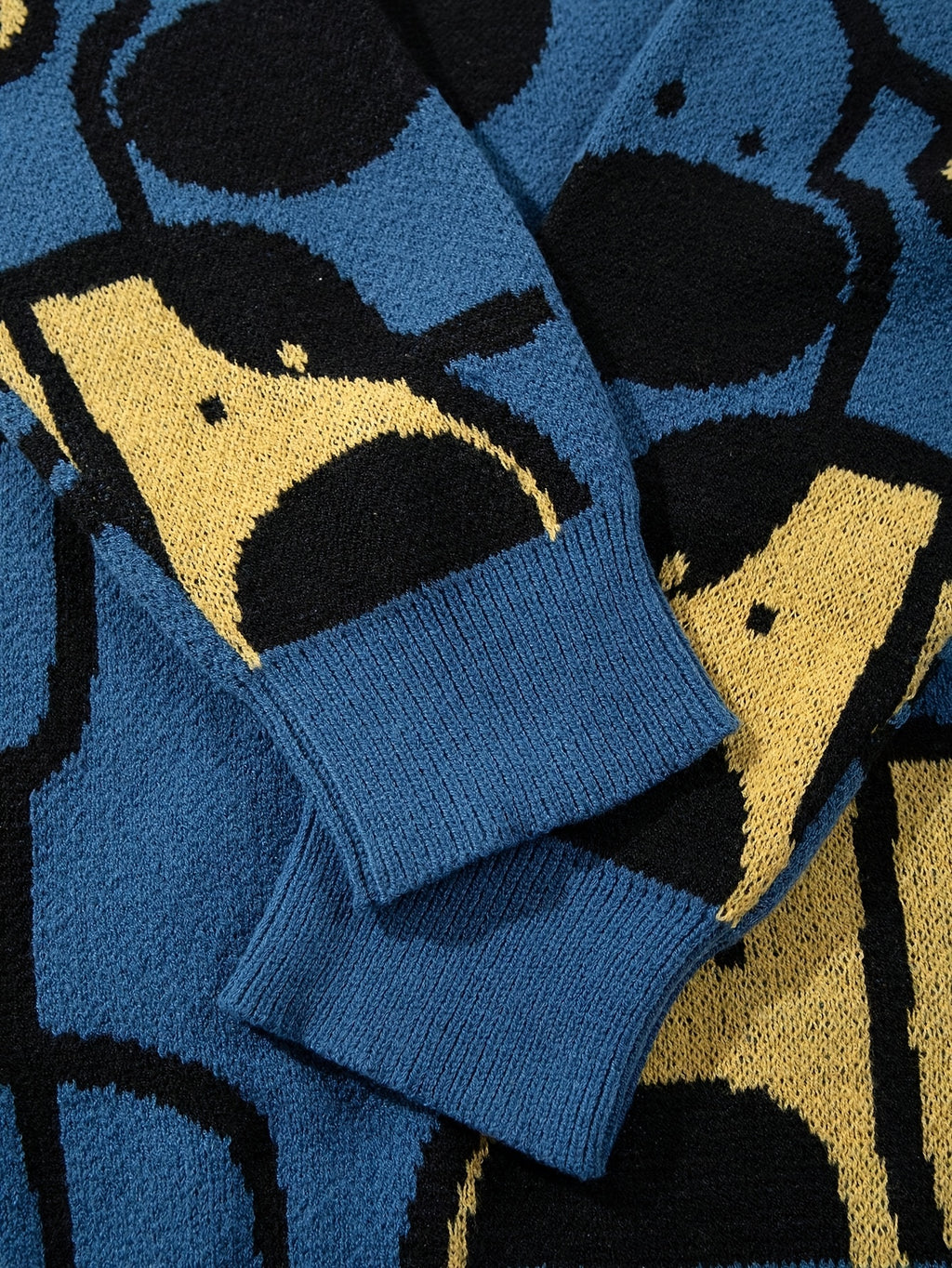 Abstract Art Polka Dot Oversized Knit Sweater