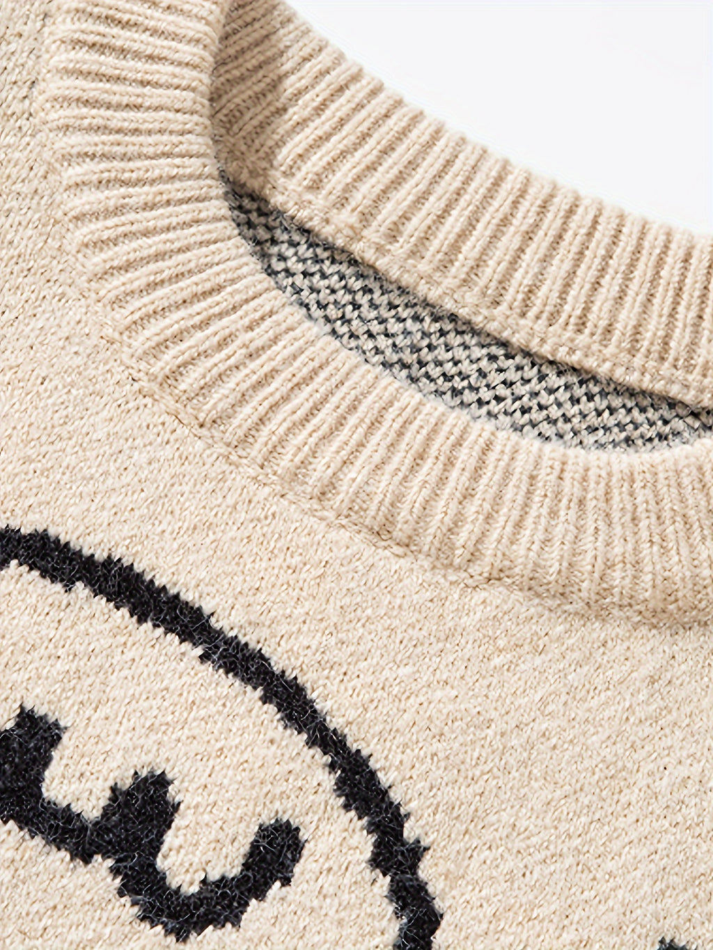 Cartoon Graffiti All-Over Print Oversized Crewneck Sweater