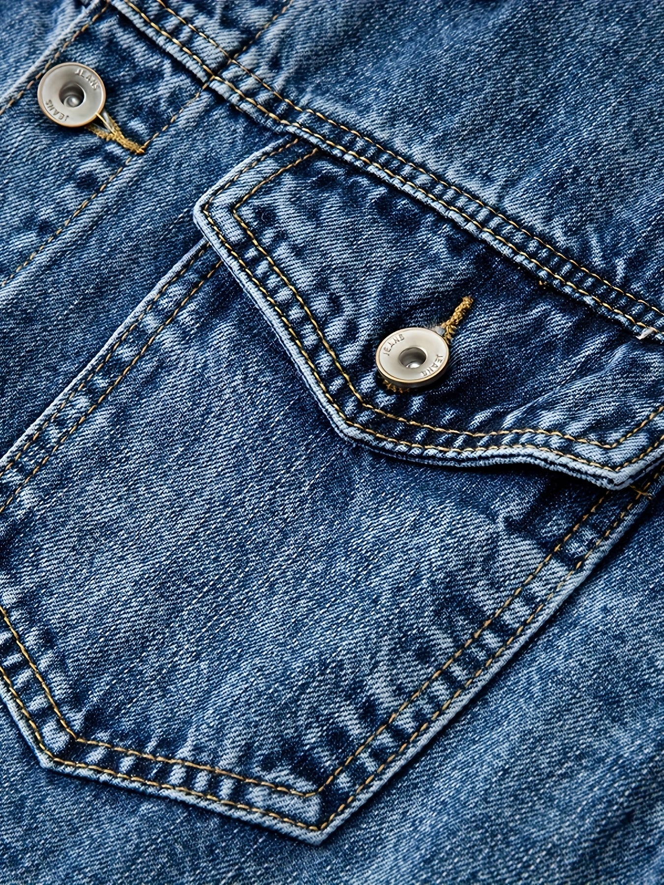 Contrast Corduroy Collar Washed Denim Jacket